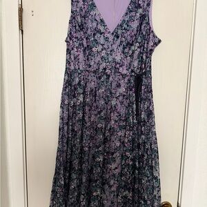 Danny & Nicole Purple Floral Dress